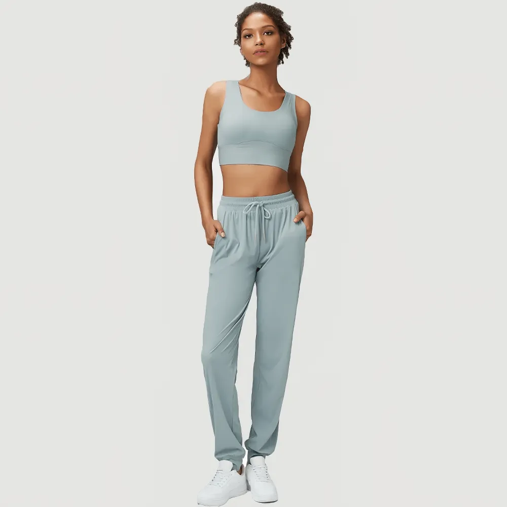 Women's Stylish Joggers and Sports Bra Set - SF2089