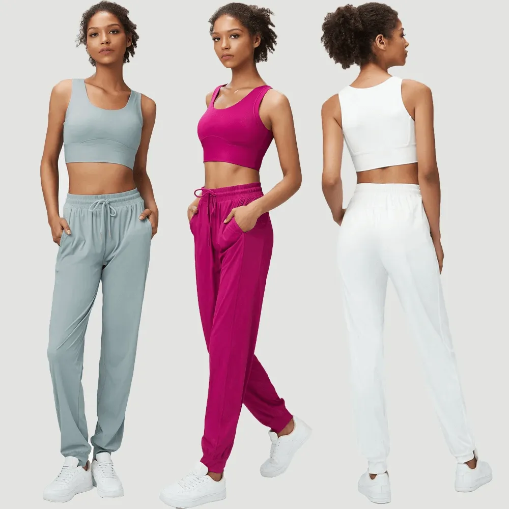 Women's Stylish Joggers and Sports Bra Set - SF2089