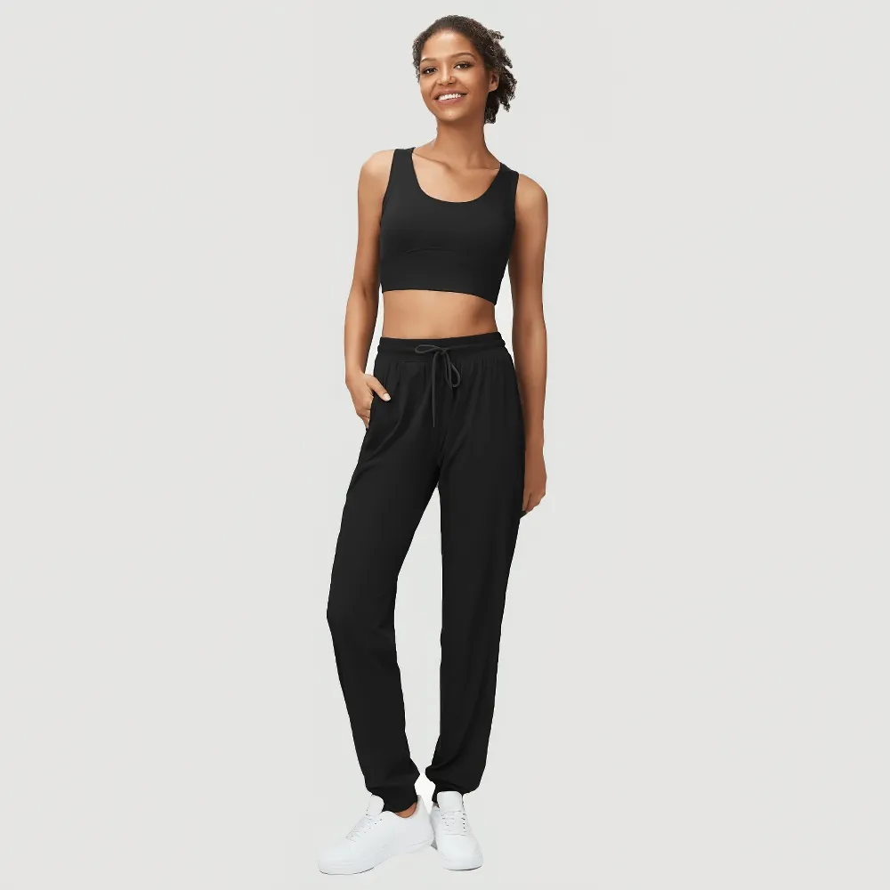 Women's Stylish Joggers and Sports Bra Set - SF2089