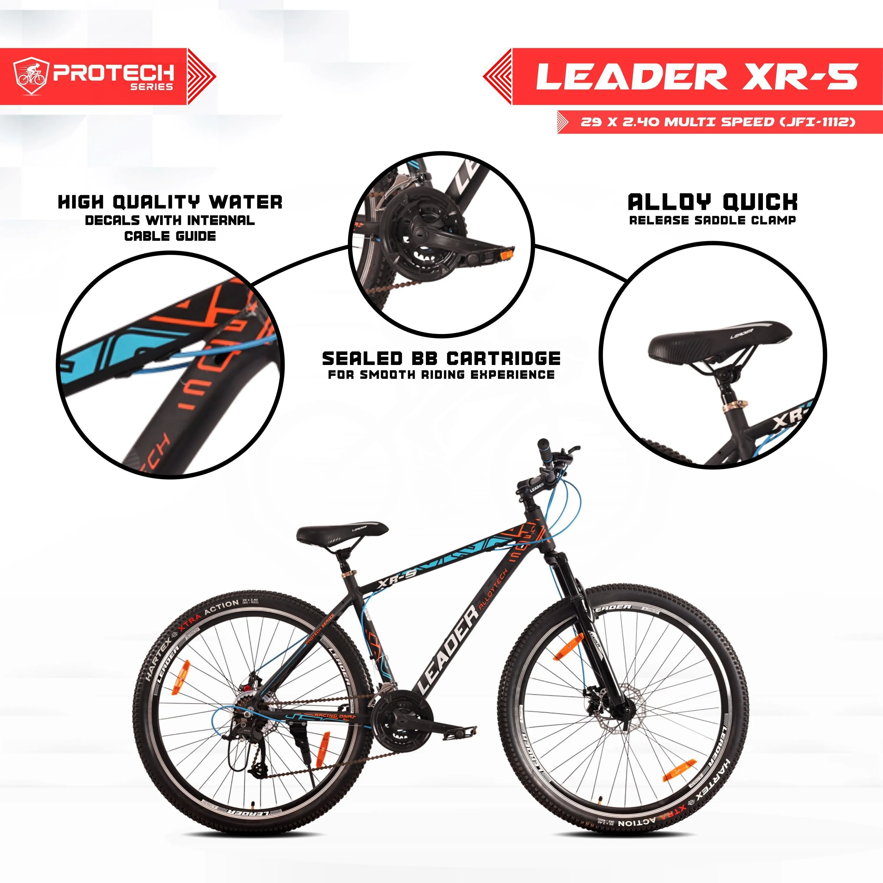 Xr-5 29t 21-speed Alloy Mtb Cycle With Dual Disc Brake And Front Suspension 29 T (21 Gear | Black)