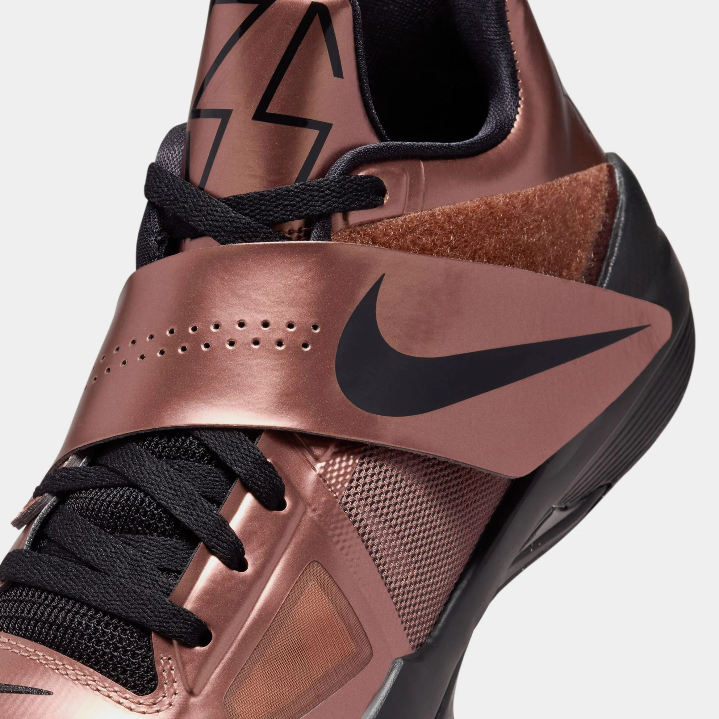 Zoom KD 4 Christmas Mens Basketball Shoes (Metallic Copper/Black)